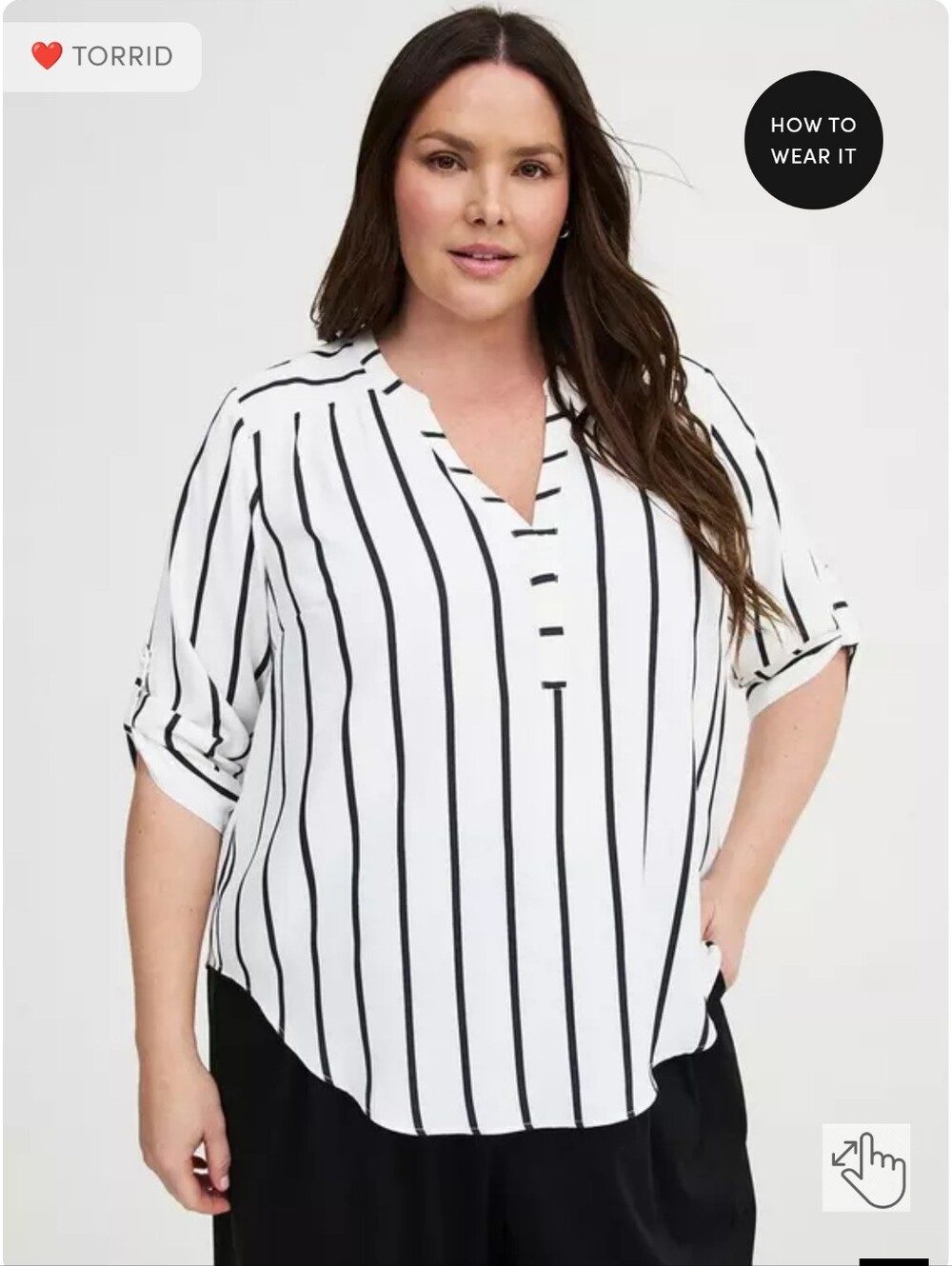 Harper Georgette 3/4 Sleeve Blouse Size 0 large